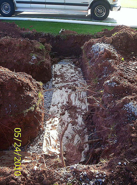 Completed trench, cont Gravel septic system maintenance for Northeast Georgia and the surrounding area